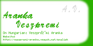 aranka veszpremi business card